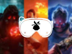 O pacote de jogos Upload VR tem um total de 9 jogos. Imagem: foto da capa editada da coleção. (Fonte da imagem: Humble Bundle e Steam - editado)