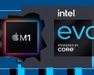 A Intel tem visado o chip Apple M1 em uma série de slides para promover os laptops Intel Evo-badged. (Fonte de imagem: Intel/Applesutra - editado)