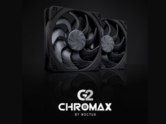 O Noctua G2 Chromax totalmente preto na foto