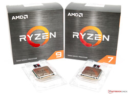 AMD Ryzen 9 5900X e AMD Ryzen 7 5800X em revisão. Unidades de revisão fornecidas pela AMD Alemanha