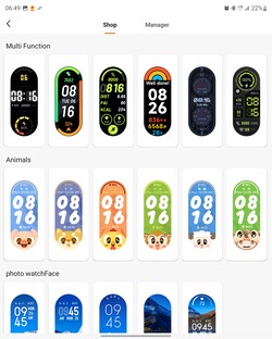 Xiaomi Smart Band 7 com muitas faces de relógio