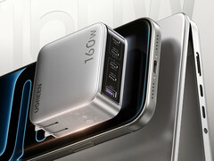 O novo carregador rápido de 5 portas e 160 W custa cerca de US$ 36 na China. Na foto: uma imagem promocional do adaptador de energia. (Fonte da imagem: Ugreen)