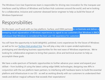 Publicação de empregos no Windows 10 Sun Valley. (Fonte da imagem: Zac Bowden no Twitter)
