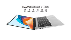 A Huawei deu ao MateBook D 14 SE uma tela 16:10 e um processador Intel Raptor Lake este ano. (Fonte da imagem: Huawei)