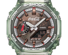 Close up do mostrador do Casio GA-2100CC-3A.