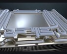 A Gigabyte está usando um gel térmico de nível de servidor em várias de suas GPUs que é aplicado usando um processo totalmente automatizado. (Fonte da imagem: canal da AORUS no YouTube)