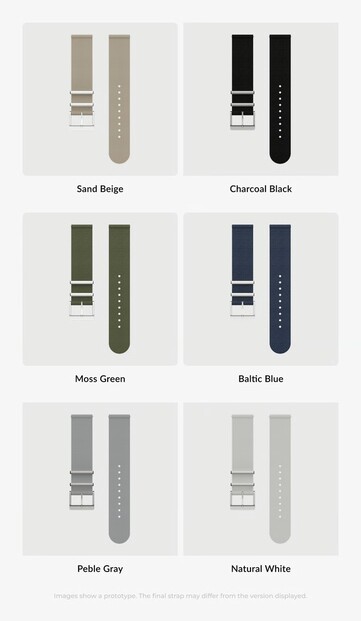 Há seis opções de pulseiras para o Mudita Radiant. (Fonte da imagem: Mudita)