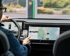 Um EV da Rivian rodando o Google Maps. (Fonte da imagem: Rivian)