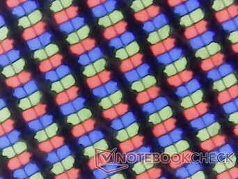 Subpixels RGB nítidos da sobreposição brilhante