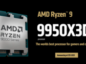 O Ryzen 9 9950X3D e o Ryzen 9 9900X3D apareceram no Geekbench (fonte da imagem: AMD)