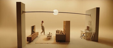 Pode ser instalado com configurações flexíveis de trilhos (fonte da imagem: captura de tela do vídeo do produto)