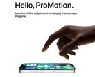 A tela ProMotion 120Hz no iPhone 13 Pro e iPhone 13 Pro Max supostamente não estará disponível em todo iPhone 14 (Imagem: Apple)