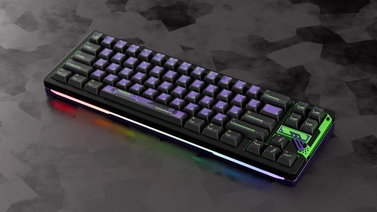 O Slice68 HE virá em um modelo de cor roxa com o tema EVA-01. (Fonte da imagem: Chilkey)
