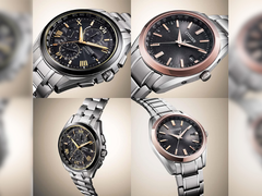 Na coluna da esquerda (na foto), o Citizen Attesa AT8244-57E, ao lado do Citizen CB0264-55E na coluna da direita. (Fonte da imagem: @plus9time no Instagram - editado)