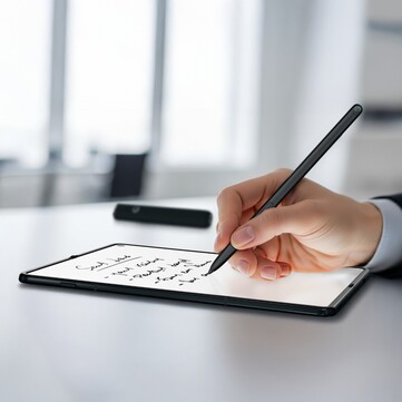 O Motorola Razr Fold tem suporte para caneta stylus, ao contrário do Galaxy Z Fold 7. (Fonte da imagem: Evan Blass)