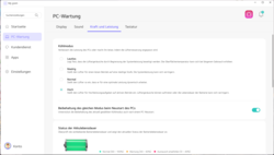 Configurações de desempenho do MyGram