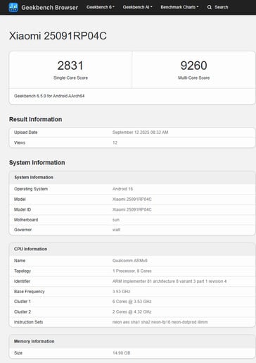 (Fonte da imagem: Geekbench)