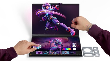 Controle por gestos 3D do Yoga Book Pro