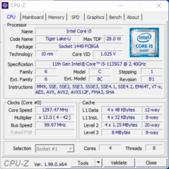Informações sobre o sistema: CPU-Z CPU
