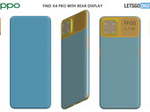 O Find X4 Pro destaca o display traseiro peculiar do dispositivo (Fonte de imagem: @letsgodigitalNL)