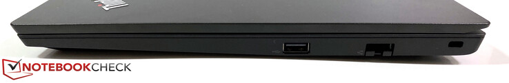 Lado direito: Uma porta USB 2.0, porta GigabitLAN, fechadura Kensington