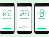 O queApp agora permite a transferência do histórico de bate-papo do iOS para um dispositivo Samsung Android. (Fonte de imagem: WhatsApp)