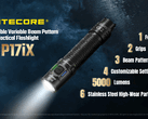 O Nitecore P17iX oferece os mesmos recursos do P27iX, mas com um cabeçote menor