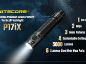 O Nitecore P17iX oferece os mesmos recursos do P27iX, mas com um cabeçote menor