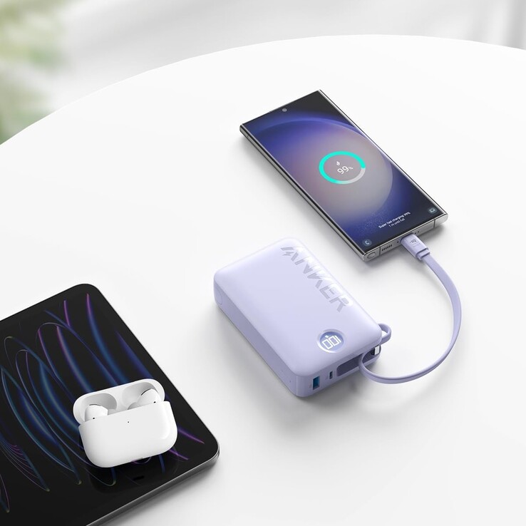 O novo Anker Power Bank com cabo USB-C embutido. (Fonte da imagem: Anker)