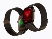 Vista frontal e traseira do Apple Watch