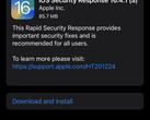 Apple lançou hoje sua primeira atualização pública do Rapid Security Response. (Imagem: own)