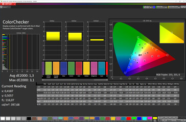 Representação de cores (perfil: suave, espaço de cor alvo: sRGB)