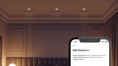 A luz LED Crestron pode escurecer suas luzes internas para combinar com seu ritmo circadiano. (Fonte de imagem: Crestron)