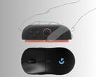 Joy-Cons do Switch 2 retratados acima do mouse para jogos (Fonte da imagem: Nintendo of America, Logitech com edições)
