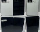 Um modelo vazado do iPhone Ultra na cor branca.