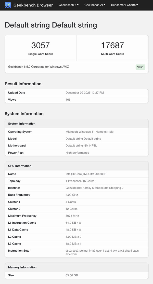 (Fonte da imagem: Geekbench)
