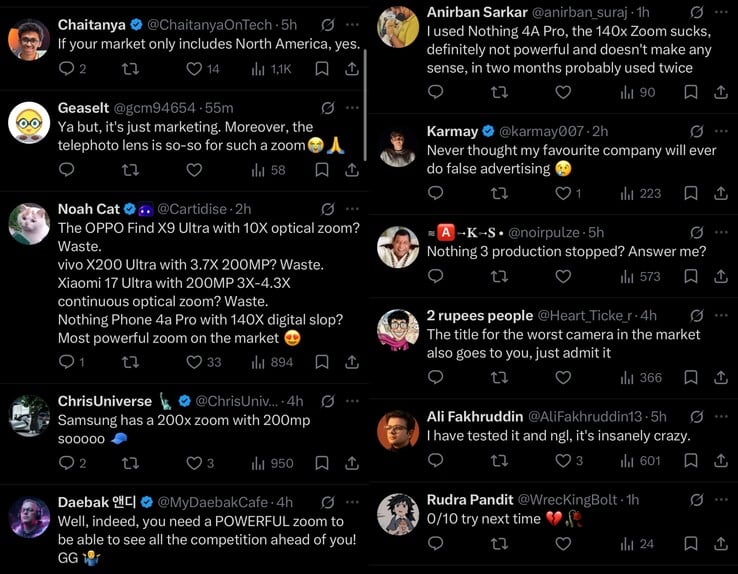 A reação da mídia social veio logo após a publicação de Nothing.