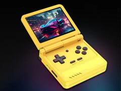 O Powkiddy V90S é o mais recente de uma linha de lançamentos recentes de dispositivos portáteis para jogos em forma de concha. (Fonte da imagem: Powkiddy - editado)