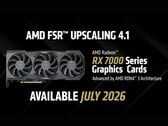 Uma captura de tela do anúncio do FSR 4.1 INT8 da AMD para as GPUs da série RX 7000
