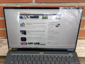 Usando o Acer Swift 5 SF514 ao ar livre