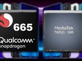 O original Redmi Note 8 veio com um SD 665, mas o modelo 2021 poderia esportivar um Helio G85. (Fonte da imagem: Xiaomi/Qualcomm/MediaTek - editado)