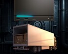Maquete do caminhão que transporta as importações da Steam Machine