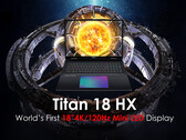 O próximo Titan 18 HX da MSI ostenta um enorme painel mini-LED 4K 120 Hz de 18 polegadas. (Fonte da imagem: MSI)