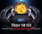 O próximo Titan 18 HX da MSI ostenta um enorme painel mini-LED 4K 120 Hz de 18 polegadas. (Fonte da imagem: MSI)