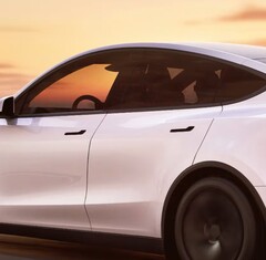 Um Tesla Model Y mostrando as maçanetas das portas (Fonte da imagem: Tesla)