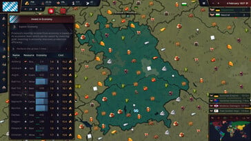 Uma imagem mostrando recursos em Age of History 3.