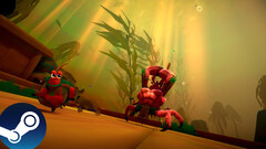 Captura de tela do jogo Another Crab's Treasure que mostra os ambientes e a jogabilidade. (Fonte da imagem: Steam - Editado)