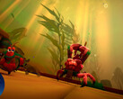 Captura de tela do jogo Another Crab's Treasure que mostra os ambientes e a jogabilidade. (Fonte da imagem: Steam - Editado)