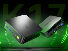 O NucBox K17 custa a partir de US$ 551 na China. Na foto: uma imagem promocional mostrando o design do mini PC.