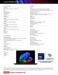 Especificações do Lenovo ThinkPad L14 Gen 7 Intel.
